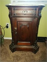 Beautiful antique East Lake marble top cabinet