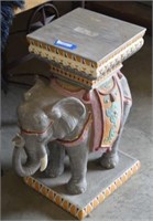 Painted Elephant Shaped Plant Stand