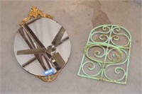 Classical Style Wall Mirror and Painted Metal