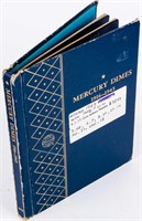Coin Mercury Dime Collection in Binder Rare!