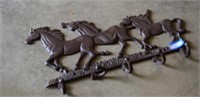 Metal Horse Themed Wall Mounted Coat Rack