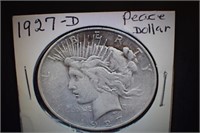 1927d Peace Silver Dollar