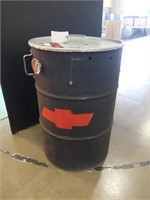 Black Smoker Barrel with Red Chevy Emblem