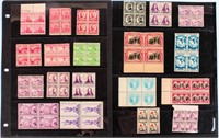 Stamps U.S 20 Unused Blocks 1920's & 30'S