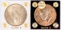 Coin 1922-P Peace Dollar & 1972-S Ike Dollar
