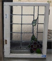 Vtg Leaded Stained Glass Window