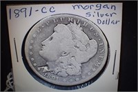 1891cc Morgan Silver Dollar