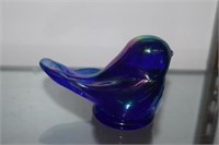 Vtg Sign Art Glass Carnival Glass Bird