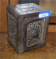 Antique Cast Iron Safe Style "Coin Deposit Bank"