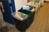 (4) Plastic Trash Cans