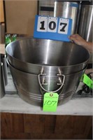 (2) Stainless Tubs 18"Wx9"H