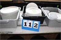White Stoneware: Platters, Plates, Small Bowls