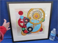 '07 signed brorson watercolor "wheel mart"