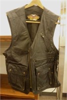 Vintage Harley Davidson Leather Vest XL