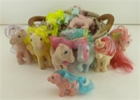 1980s My Little Ponies in Basket