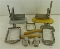 Vintage slicers and stainless condiment cups