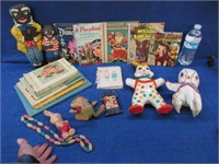 old children's books & toys -frog -mose dolls -etc