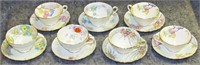Seven Copelands Grosvenor Tea Cups & Saucers