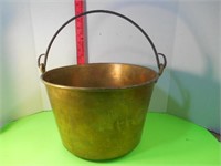 Antique Brass Pail/Kettle Bucket