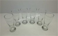 Lot of 6 Simpson Hotel Pilsner Glasses - 14oz