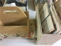 wood organizer/assorted cards/gift bags