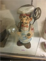 Chef Statue and Kitchen utensil holder