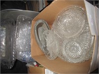 serving dishes (glass and plastic)
