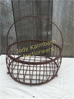 rusty metal planter basket