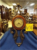 Taching metal/wood wall clock, retail