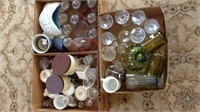 Large group of kitchen, glasses, cups canisters &