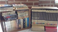 large group of vintage books includes westerns