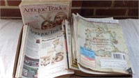 large group of antique trader magazines