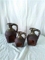 3 pc Candle holder vases