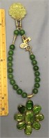 Jadite bead necklace, from the Ural Moun