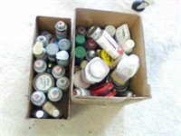 Group of spray paint, car wax, & please preview