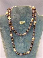 Approx. 36" crystal bead and fresh water pearl nec