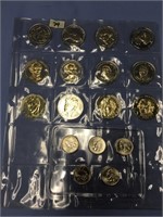 Lot of 12 commemorative presidential coins and 5 s