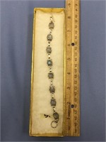 Sterling silver and moonstone bracelet   (112)