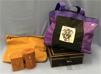 Large lot of small cosmetics bags, leather pouches