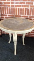 Cement table 35" with hooved legs