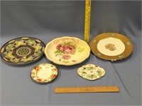 Lot with 5 collectors plates, one is marked Nippon