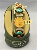 A Seiko men's quartz watch, with southwestern styl