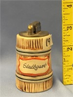 old ceramic lighter with the word Stuttgart