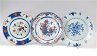 Three Chinese export porcelain dishes