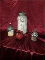 Collection of art Pottery includes four assorted