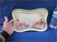 nice 1908 limoges france 10in tray - hand painted