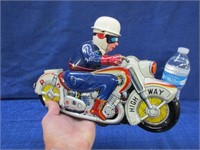 old friction toy motorcycle "Highway P.D." japan