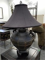 LARGE FOO DRAGON HANDLED CHINESE LAMP