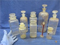 various apothecary jars (some damaged)