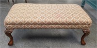 BALL AND CLAW UPHOLSTERED BENCH